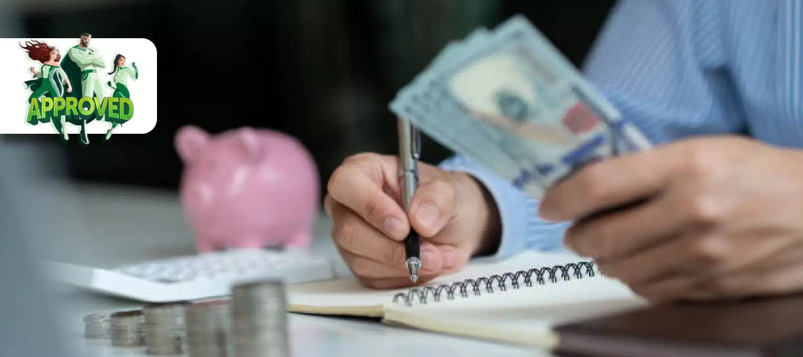 a person holding a pen and writing on a notebook about tax debt